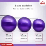 100cm Gym Ball with Air Pump – Large Exercise Ball for Full Body Training & Balance Workouts