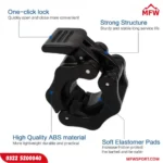 2 PCS Barbell Clamps Collars Olympic Bar Clips – 1 Inch Quick Release Barbell Locks