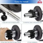 2 PCS Barbell Clamps Collars Olympic Bar Clips – 1 Inch Quick Release Barbell Locks