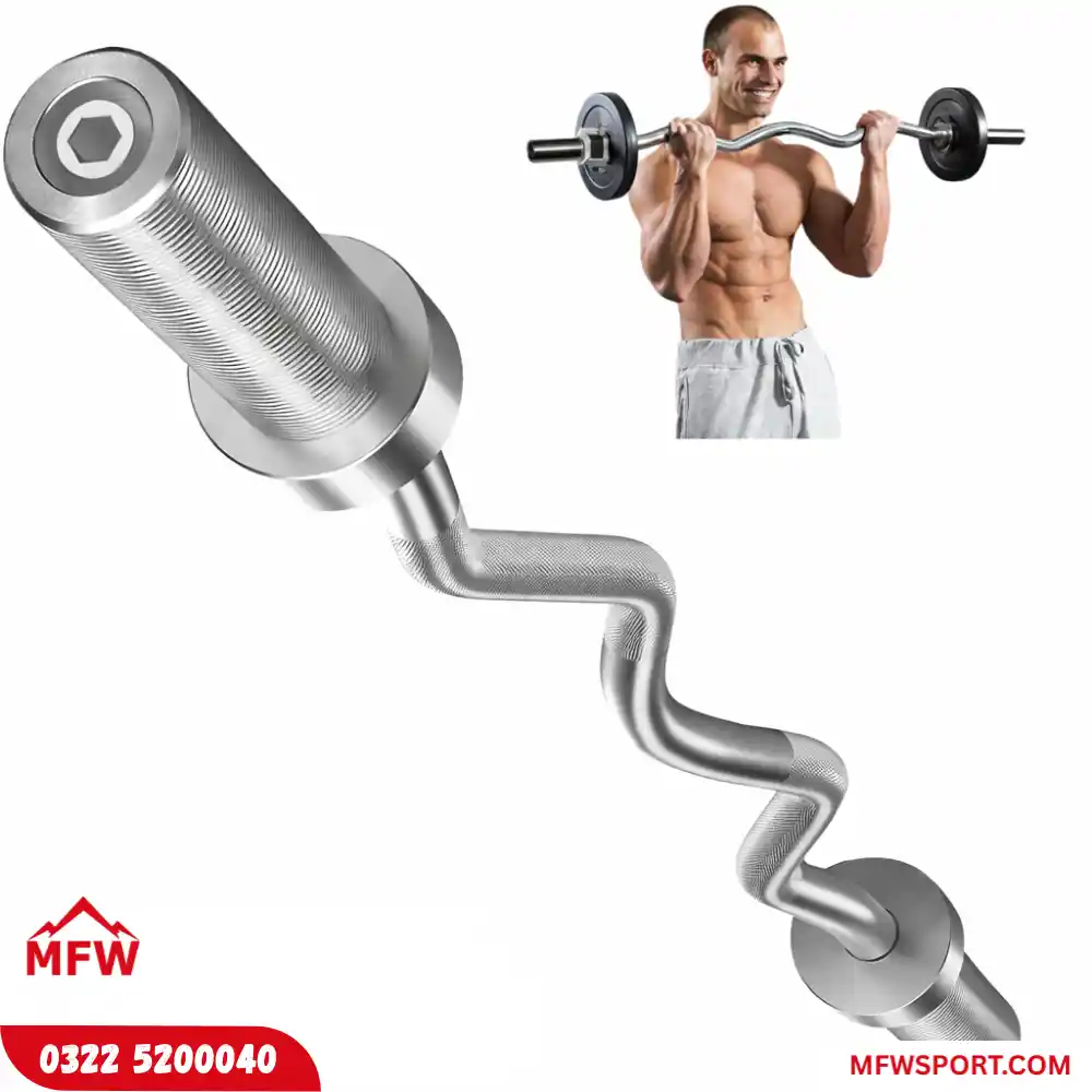 4 Feet Commercial Olympic EZ Curl Bar for 2-Inch Plates – EZ Barbell for Biceps, Triceps, Hip Thrusts & Squats Commercial Olympic EZ curl bar for 2-inch plates, designed for biceps curls, triceps exercises, hip thrusts, and squats.