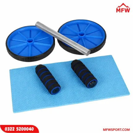 Ab Wheel Roller with Foam Handles & Knee Pad – Dual Wheel Core Strength Trainer (Pack of 1)