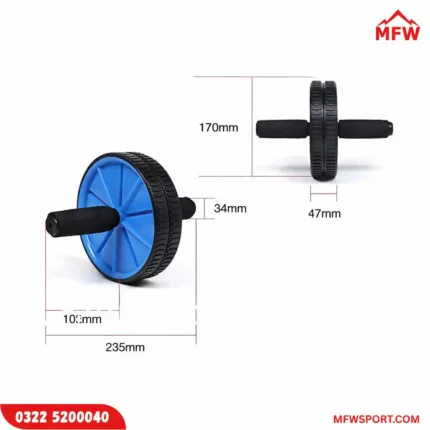 Ab Wheel Roller with Foam Handles & Knee Pad – Dual Wheel Core Strength Trainer (Pack of 1)