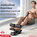 Adjustable Abdominal Trainer with Suction Base & Resistance Band – Durable Iron Build