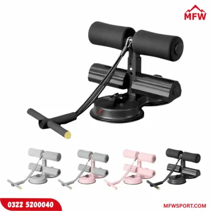 Adjustable Abdominal Trainer with Suction Base & Resistance Band – Durable Iron Build