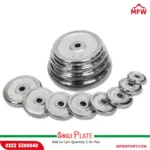 Chrome Weight Plates – 1kg to 10kg for Standard 1-Inch Bars