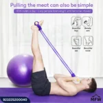 Elastic Pull Rope Tummy Trimmer – 4-Tube Abdominal Exerciser Resistance Band
