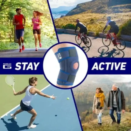 Knee Brace Sleeve Open Patella with Dual Straps – Adjustable Compression Knee Support (Pack of 1)