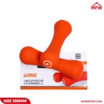 Liveup Bone Shape Neoprene Dumbbells 1kg x 2 – Orange (2kg Pair)