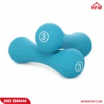 Liveup Vinyl Coated Neoprene Dumbbells Bone Shape 3kg x 2 (6kg Pair) for Home Fitness