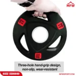 Olympic Weight Plates 2-Inch Diameter (2.5kg–20kg) Rubber Coated Tri-Grip for Weightlifting & Squats - Image 4