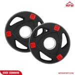 Olympic Weight Plates 2-Inch Diameter (2.5kg–20kg) Rubber Coated Tri-Grip for Weightlifting & Squats - Image 3