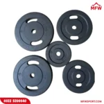 Rubber Weight Plates with 1-Inch Hole (1kg–10kg) for Home Gym & Strength Training