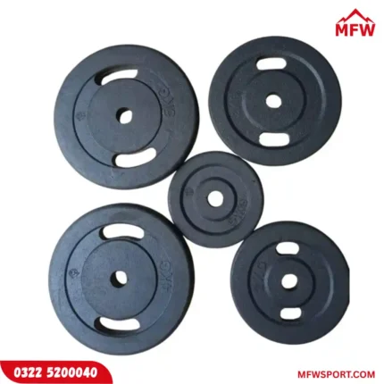 Rubber Weight Plates with 1-Inch Hole (1kg–10kg) for Home Gym & Strength Training